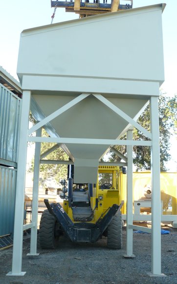 Approximately 20 Cubic Yard Mild Steel Feed Hopper With 9’ 10” Wide X 9’ 10” Long Feed Opening)